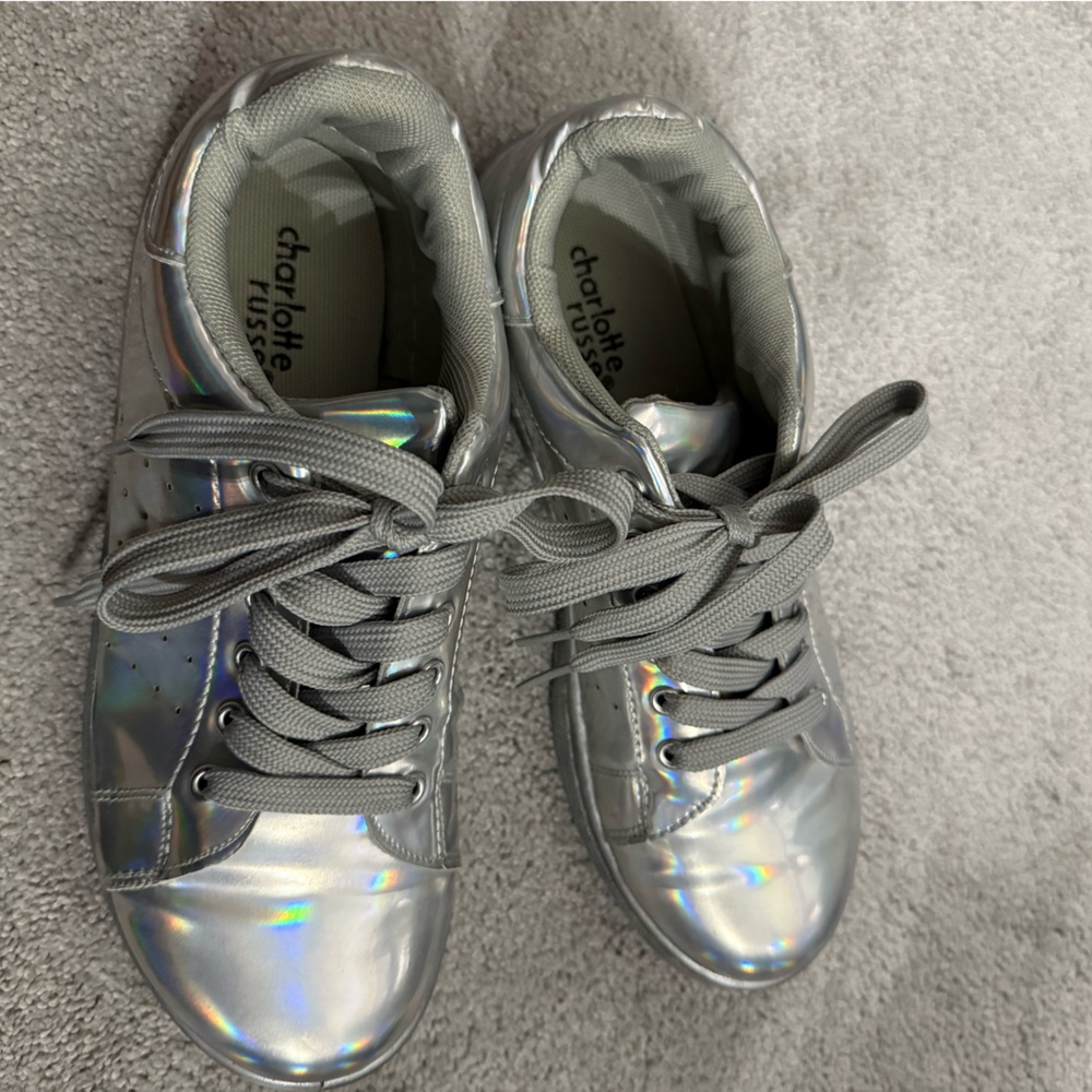 Charlotte Russe iridescent sneakers Size 8 - Picture 2 of 4